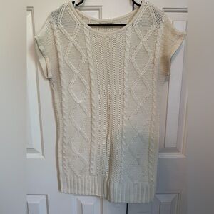 Chic Cream Cable Knit Pullover Sweater